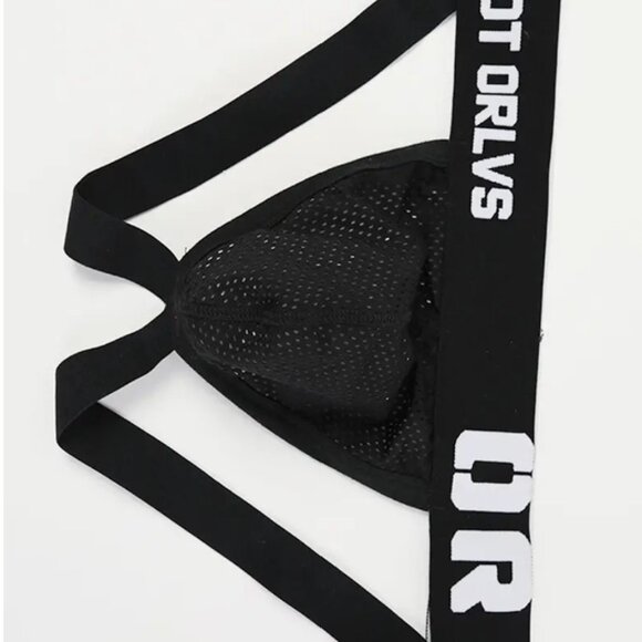ORLVS Men's Black Sexy Low Waist Jockstrap XLarge XL - Picture 5 of 10